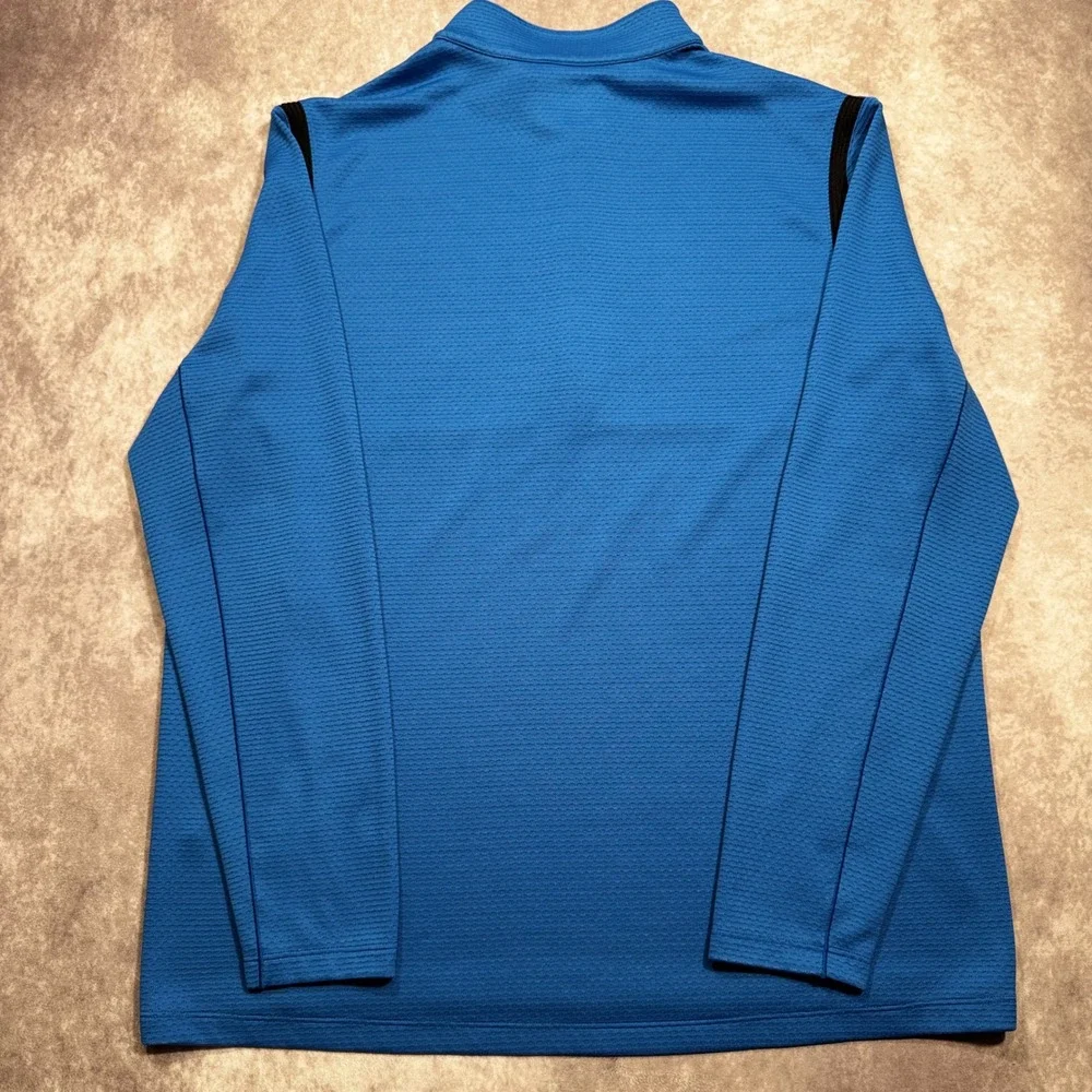 Nike Golf AeroReact Mens XL Blue Quarter Zip Pullover Long Sleeve Shirt 829